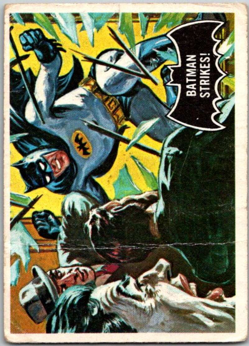 1966 Topps Batman Black Bat #12 Batman Strikes   V36433