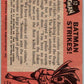 1966 Topps Batman Black Bat #12 Batman Strikes   V36433