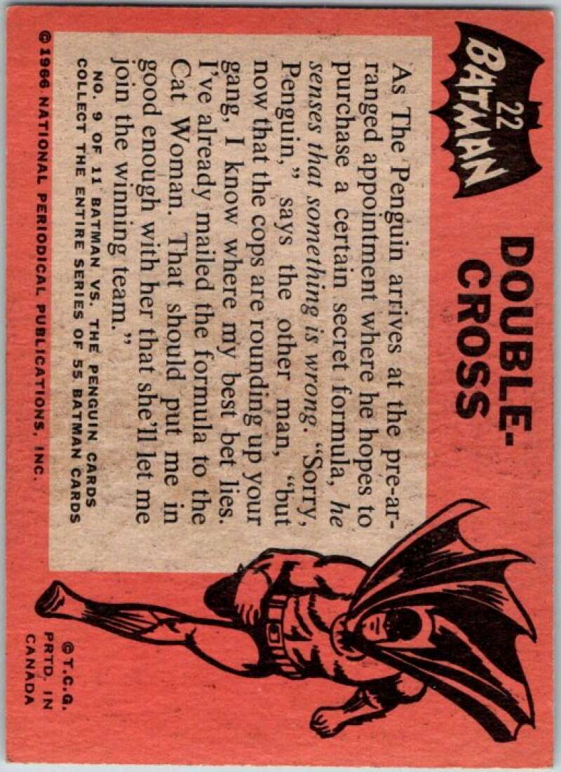 1966 Topps Batman Black Bat #22 Double-cross   V36450