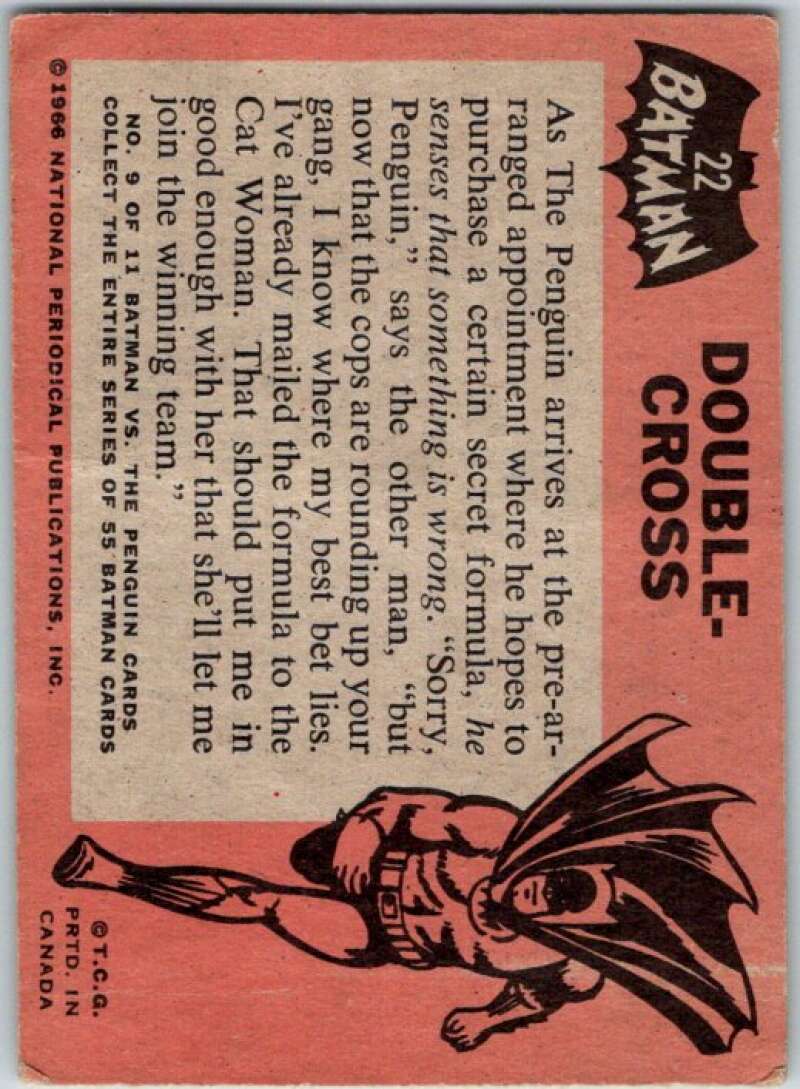 1966 Topps Batman Black Bat #22 Double-cross   V36451