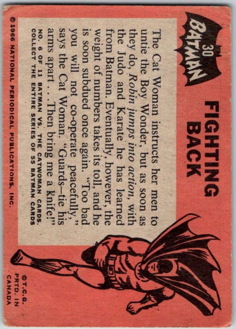 1966 Topps Batman Black Bat #30 Fighting Back   V36462