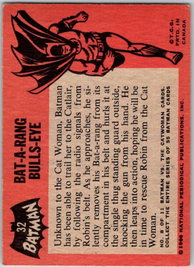 1966 Topps Batman Black Bat #32 Bat-a-bang Bulls-eye   V36465