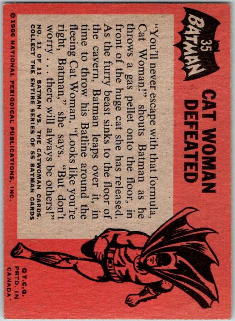 1966 Topps Batman Black Bat #35 Cat Woman Defeated   V36472