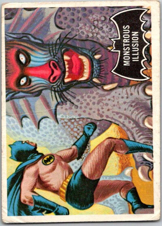 1966 Topps Batman Black Bat #48 Monstrous Illusion   V36497