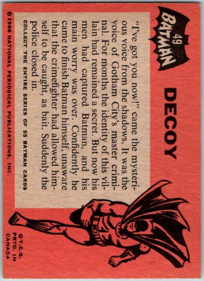1966 Topps Batman Black Bat #49 Decoy   V36500