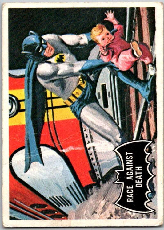 1966 Topps Batman Black Bat #53 Race Against Death   V36507