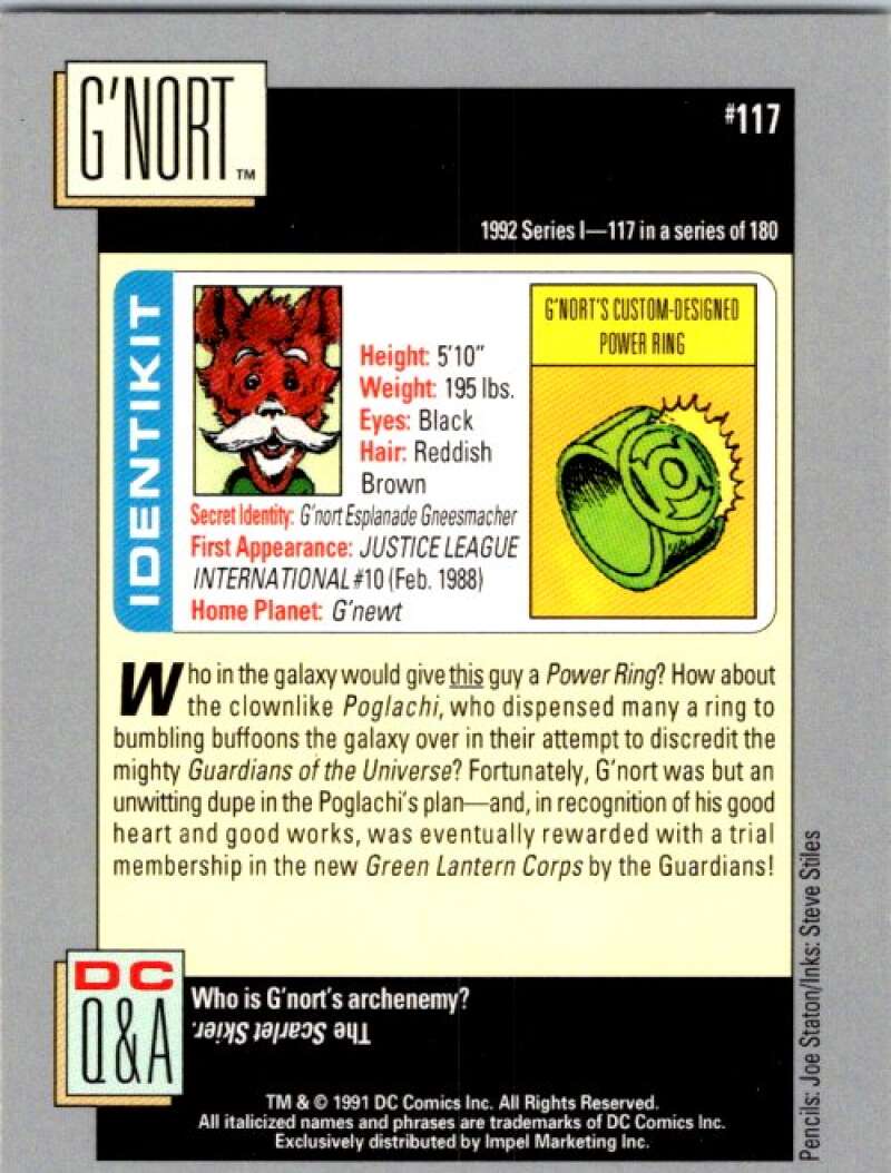 1991 Impel DC Comics #117 G'Nort  V36631