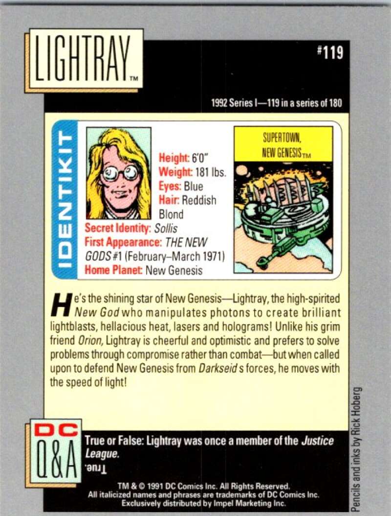 1991 Impel DC Comics #119 Lightray  V36640