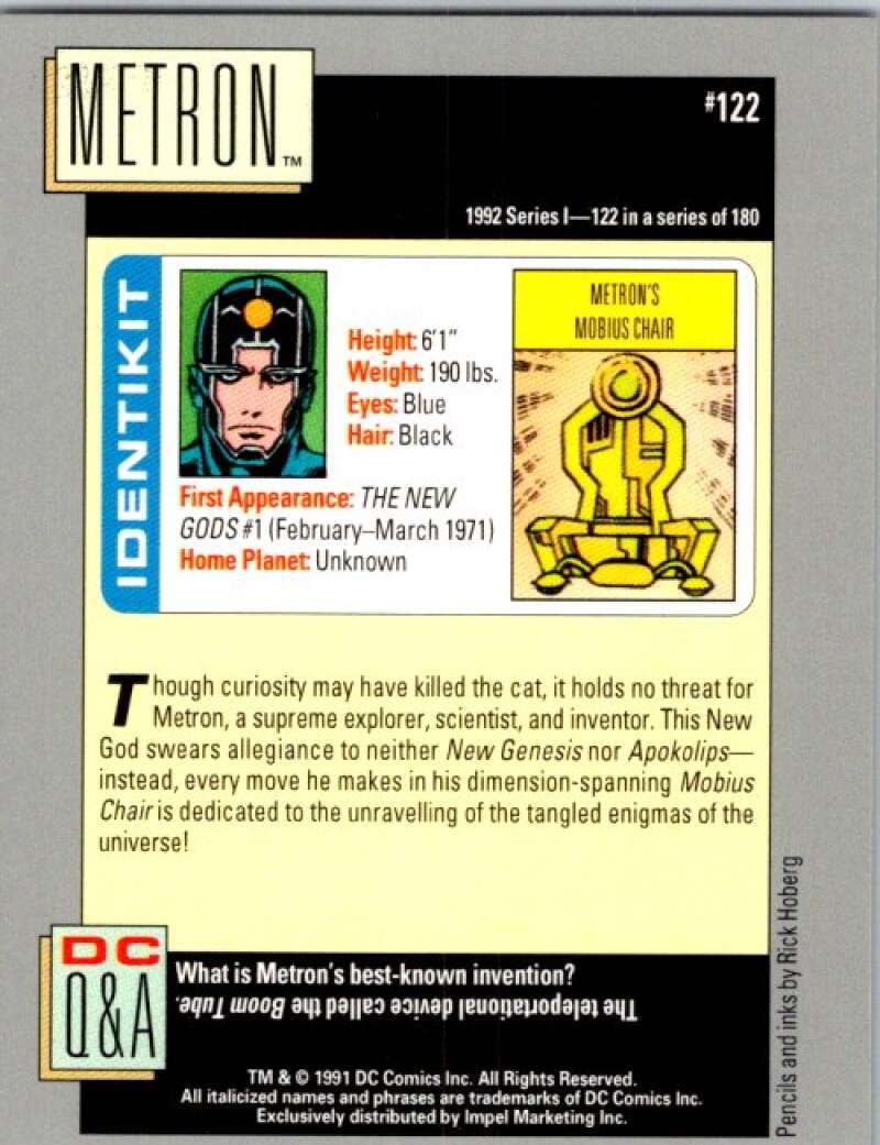 1991 Impel DC Comics #122 Metron  V36644