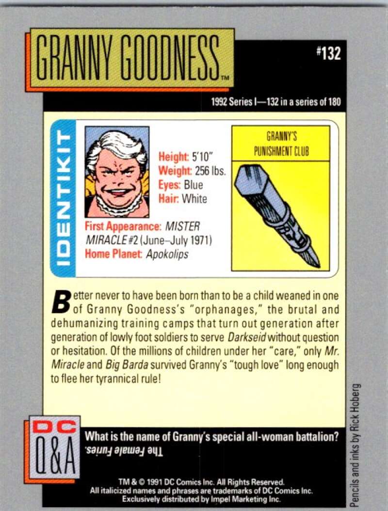 1991 Impel DC Comics #132 Granny Goodness  V36654