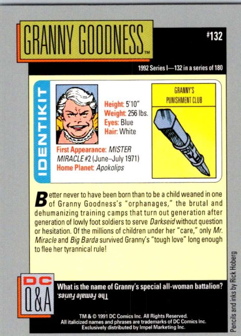 1991 Impel DC Comics #132 Granny Goodness  V36655