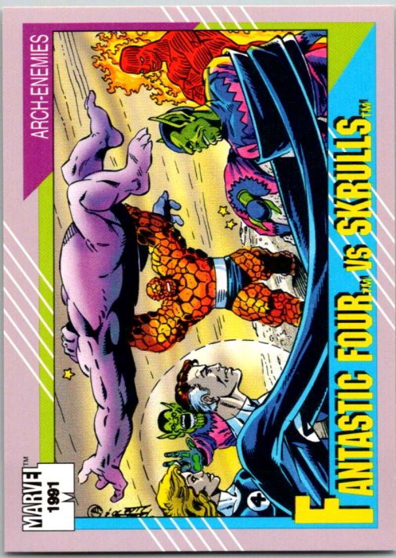 1991 Impel Marvel Universe #92 Fantastic Four vs. Skrulls   V36748
