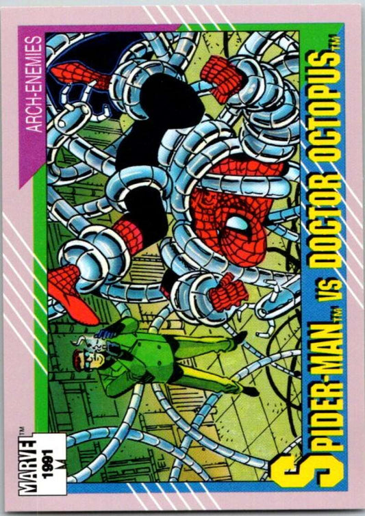 1991 Impel Marvel Universe #105 Spider-Man vs. Doctor Octopus   V36753