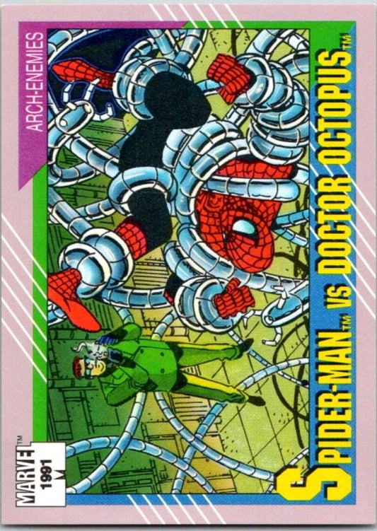 1991 Impel Marvel Universe #105 Spider-Man vs. Doctor Octopus   V36754