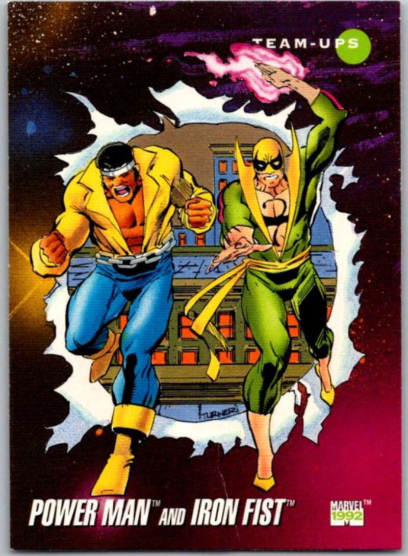 1992 Impel Marvel Universe #96 Power Man and Iron Fist   V36796