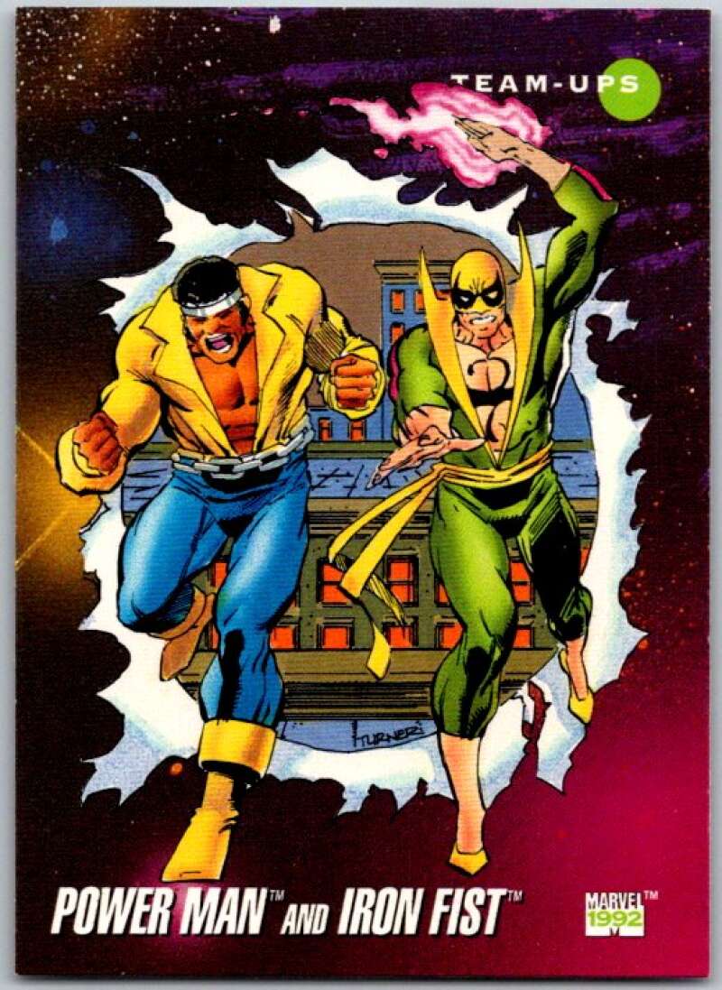 1992 Impel Marvel Universe #96 Power Man and Iron Fist   V36797