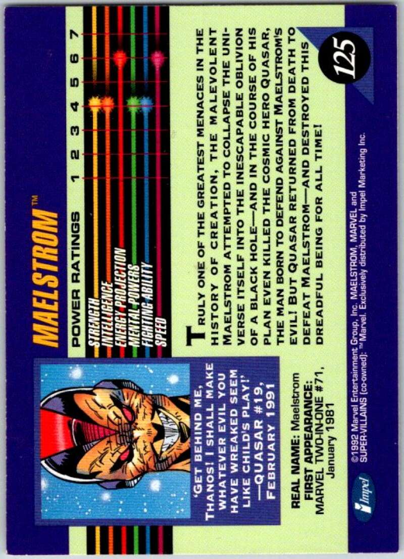 1992 Impel Marvel Universe #125 Maelstrom   V36813