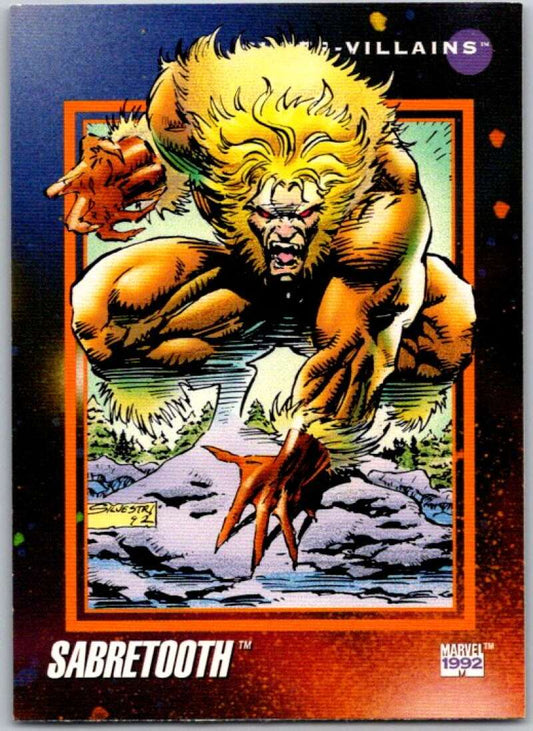 1992 Impel Marvel Universe #129 Sabretooth   V36821