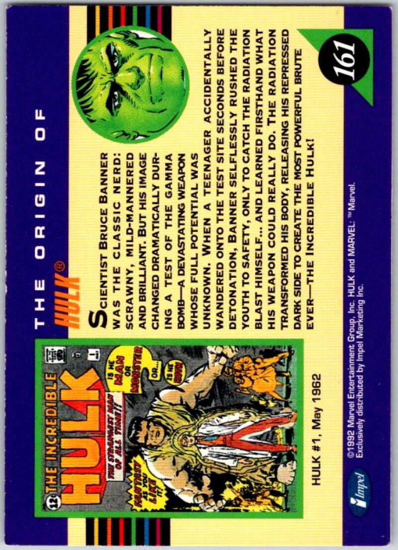 1992 Impel Marvel Universe #161 Hulk   V36826