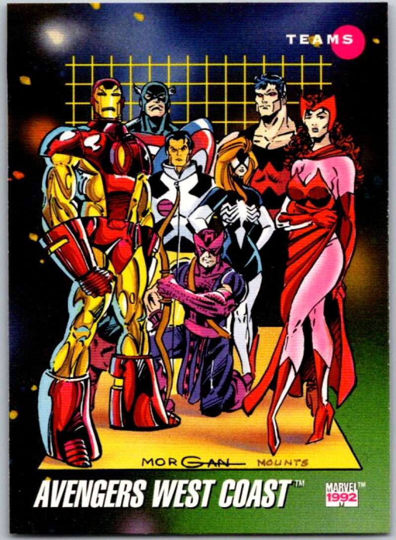 1992 Impel Marvel Universe #176 Avengers West Coast   V36829