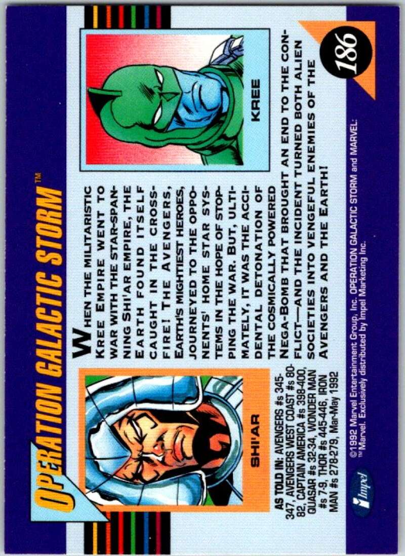1992 Impel Marvel Universe #186 Operation Galactic Storm   V36832