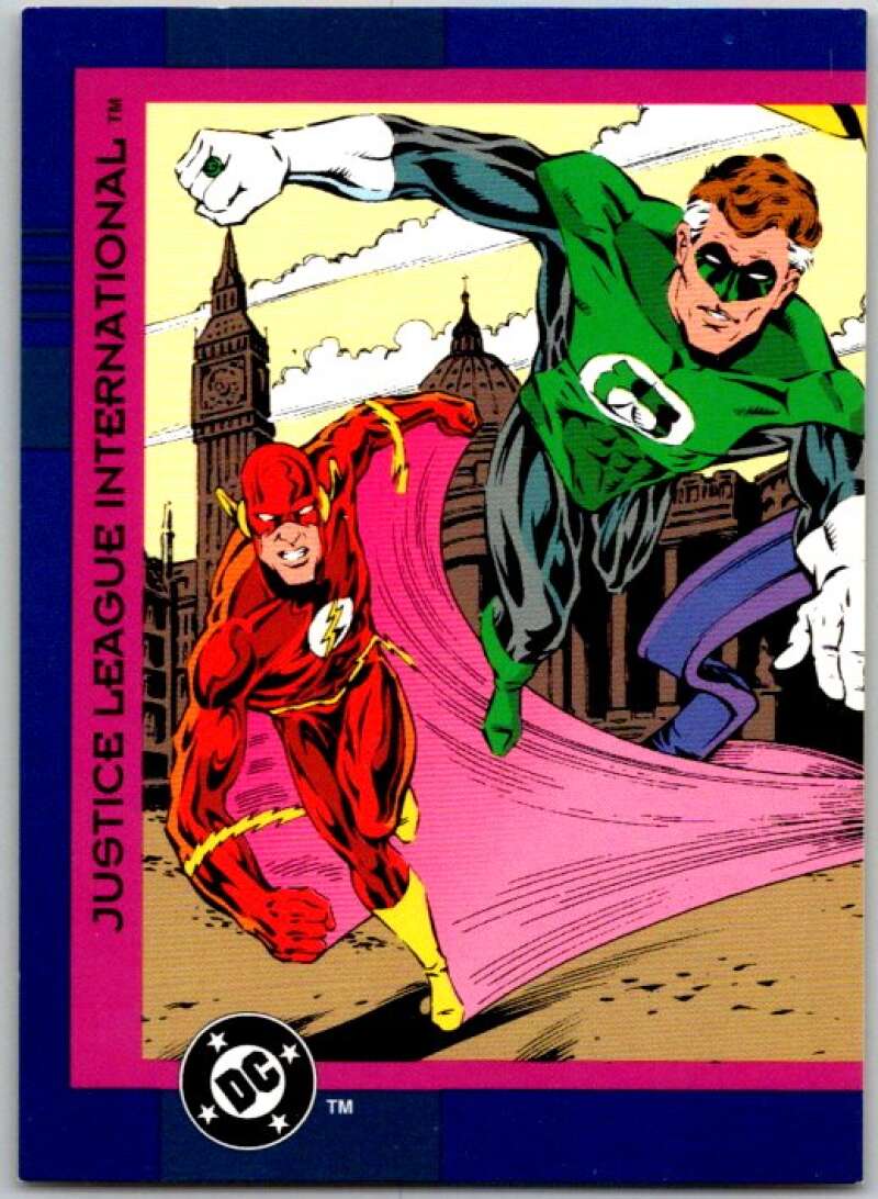 1993 SkyBox DC Comics #4 Justice League International - Flash, Lantern  V36837