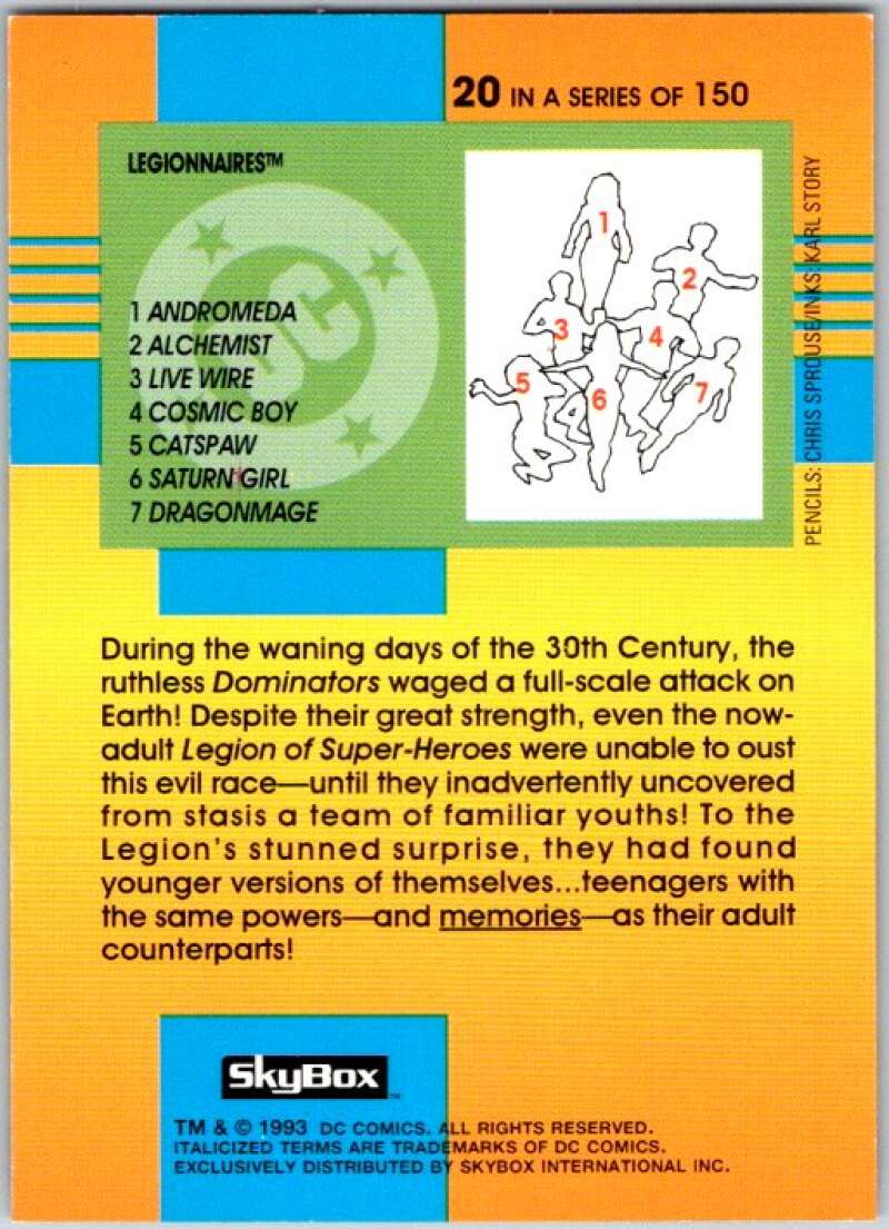 1993 SkyBox DC Comics #20 Legionaires - Andromeda, Alchemist  V36852
