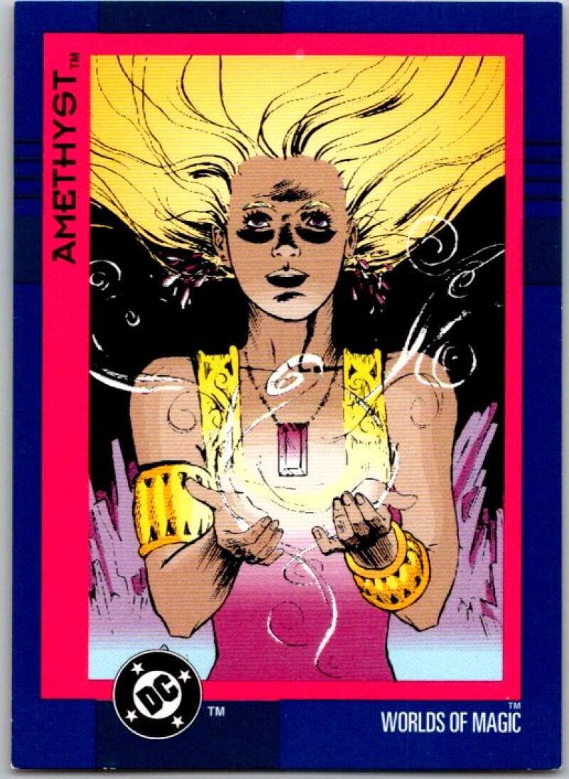 1993 SkyBox DC Comics #112 Worlds of Magic - Amethyst  V36934