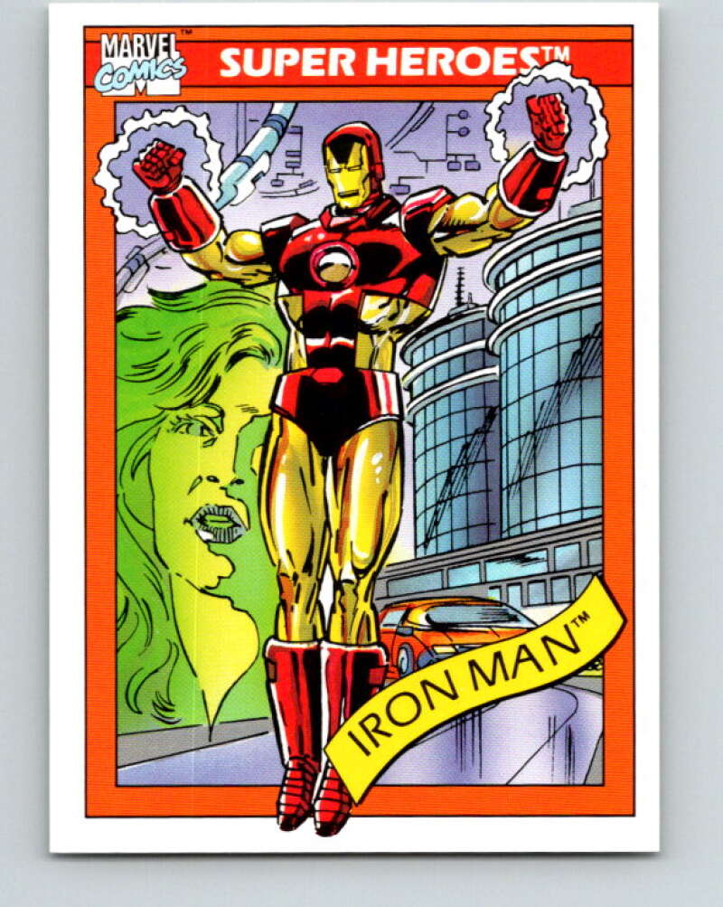 1990 Impel Marvel Universe #42 Iron Man   V36325