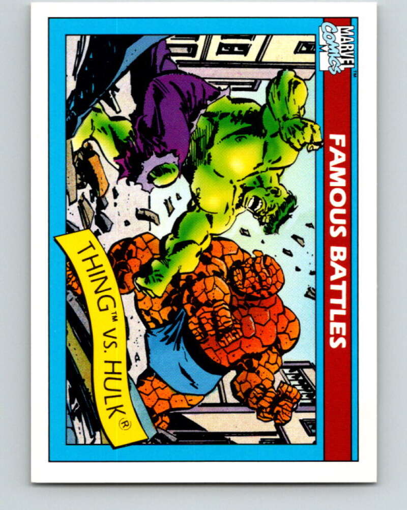 1990 Impel Marvel Universe #88 Thing vs. Hulk   V36367