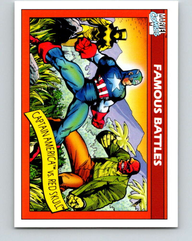1990 Impel Marvel Universe #97 Captain America vs. The Red Skull   V36378