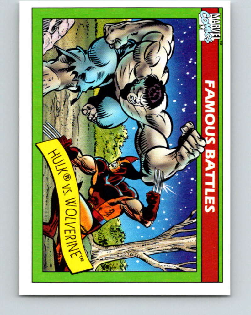 1990 Impel Marvel Universe #113 The Hulk vs. Wolverine   V36392