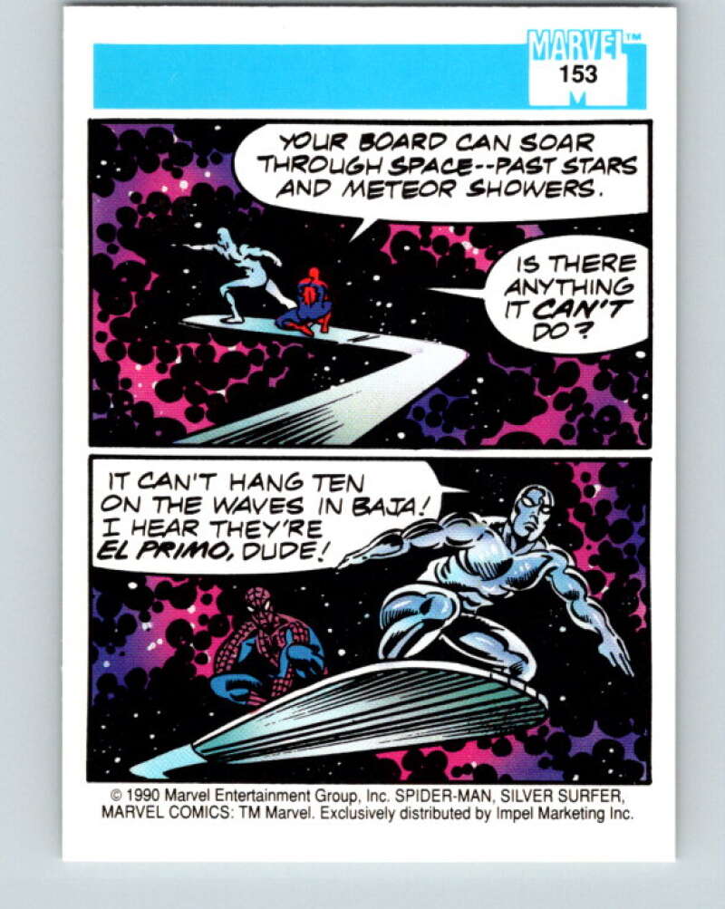 1990 Impel Marvel Universe #153 Spider-Man Presents: Surfer   V25975