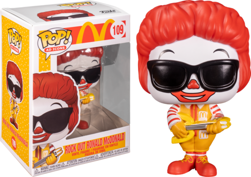 Funko Pop - 109 Ad Icons McDonalds - Rock Out Ronald McDonald Vinyl Figure  Image 1