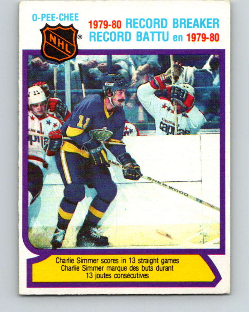 1980-81 O-Pee-Chee #4 Charlie Simmer RB  Los Angeles Kings  V37022