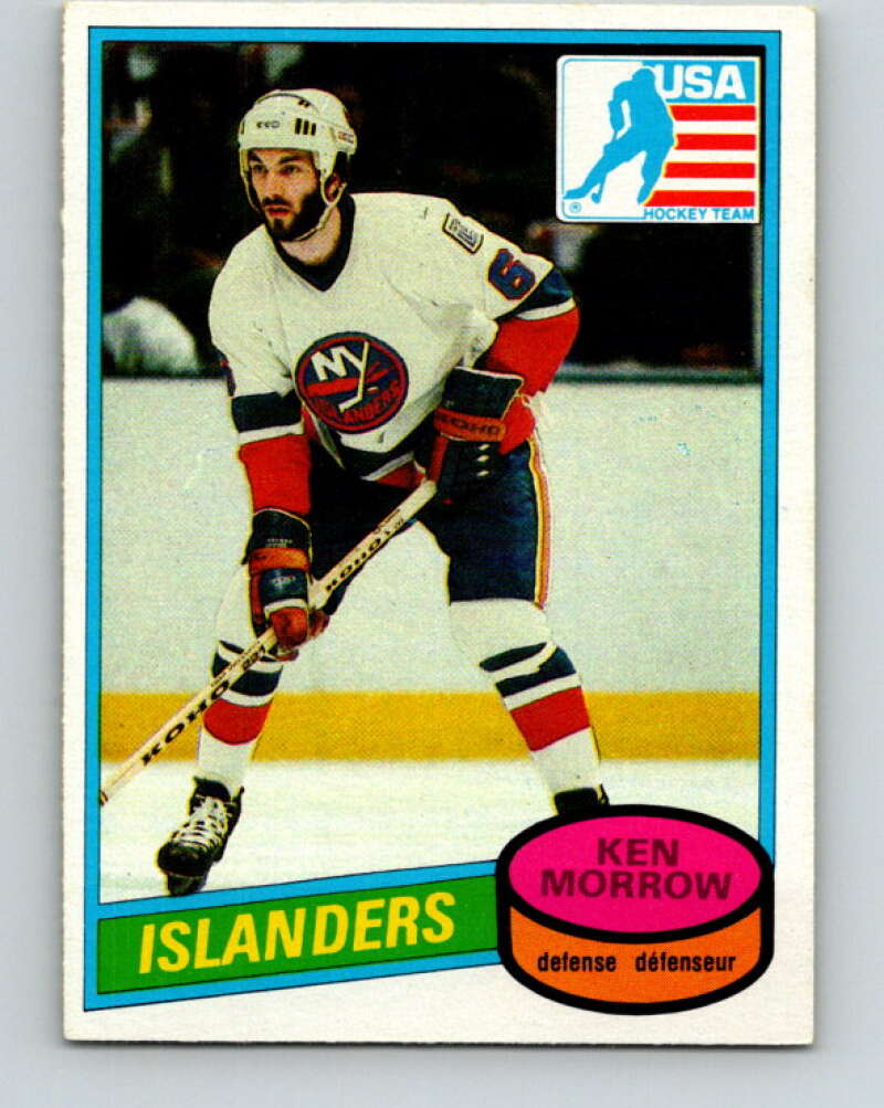 1980-81 O-Pee-Chee #9 Ken Morrow OLY  RC Rookie New York Islanders  V37089