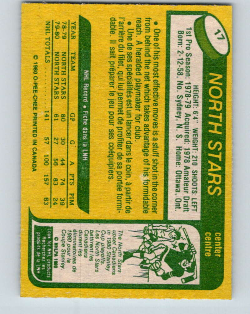 1980-81 O-Pee-Chee #17 Bobby Smith  Minnesota North Stars  V37167