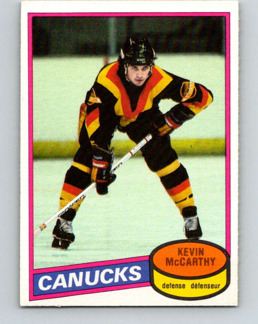 1980-81 O-Pee-Chee #21 Kevin McCarthy  Vancouver Canucks  V37214