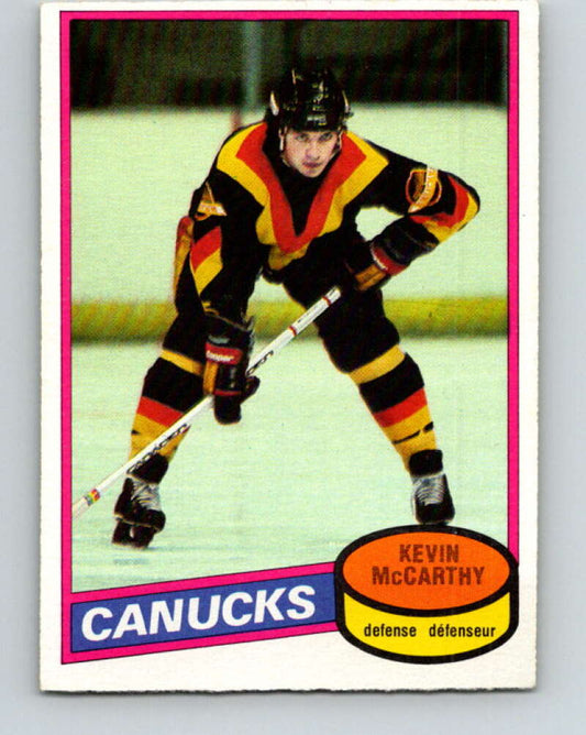 1980-81 O-Pee-Chee #21 Kevin McCarthy  Vancouver Canucks  V37218