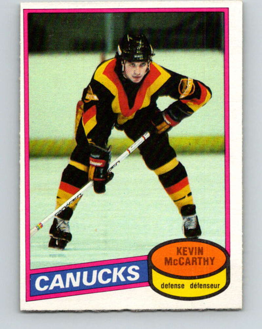 1980-81 O-Pee-Chee #21 Kevin McCarthy  Vancouver Canucks  V37220