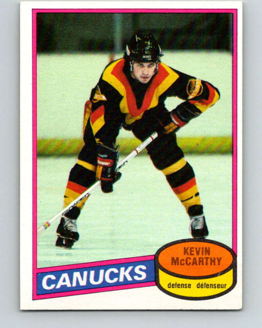 1980-81 O-Pee-Chee #21 Kevin McCarthy  Vancouver Canucks  V37222