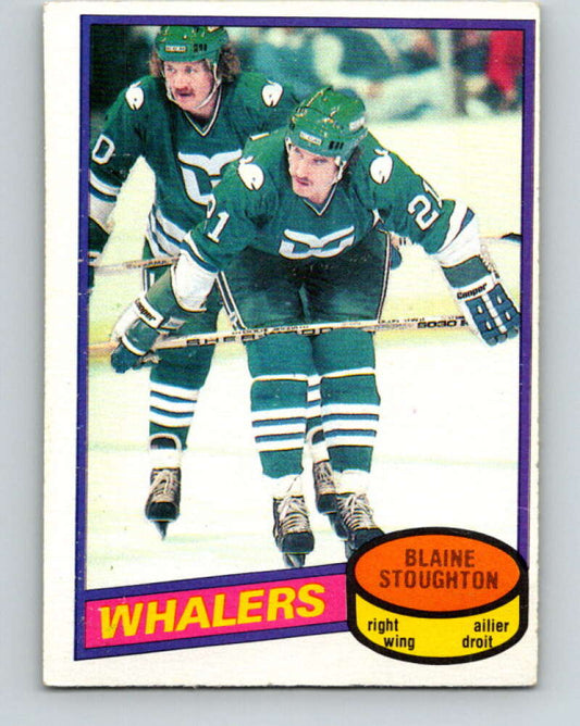 1980-81 O-Pee-Chee #30 Blaine Stoughton  Hartford Whalers  V37294