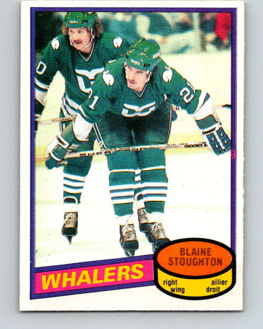 1980-81 O-Pee-Chee #30 Blaine Stoughton  Hartford Whalers  V37295