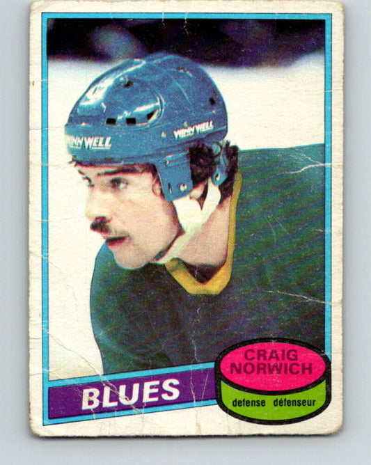 1980-81 O-Pee-Chee #53 Craig Norwich  RC Rookie St. Louis Blues  V37520