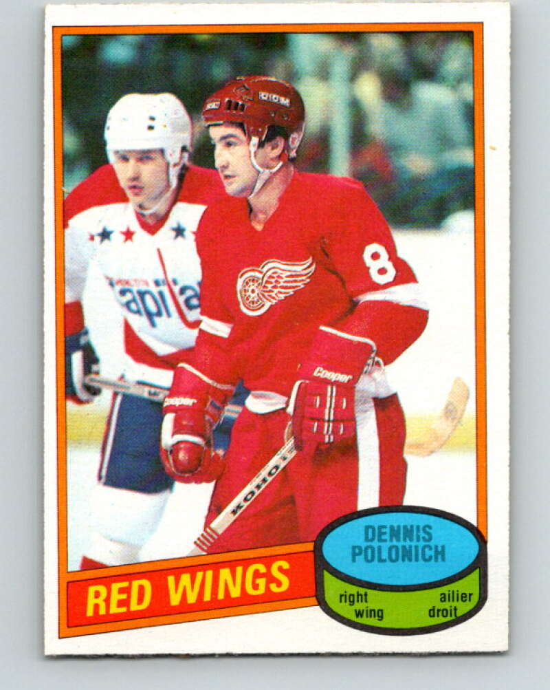 1980-81 O-Pee-Chee #54 Dennis Polonich  Detroit Red Wings  V37523