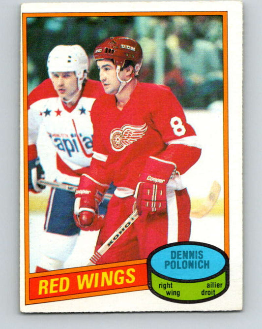 1980-81 O-Pee-Chee #54 Dennis Polonich  Detroit Red Wings  V37524