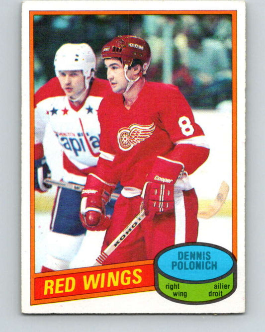 1980-81 O-Pee-Chee #54 Dennis Polonich  Detroit Red Wings  V37525