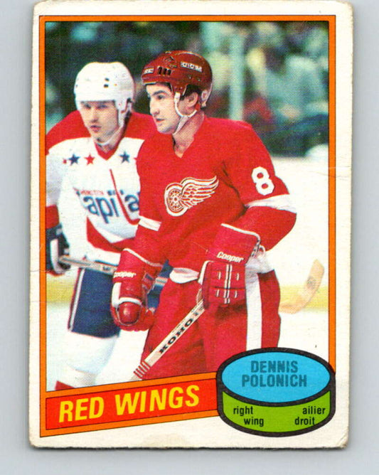 1980-81 O-Pee-Chee #54 Dennis Polonich  Detroit Red Wings  V37526