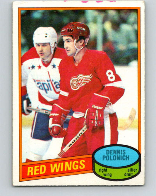 1980-81 O-Pee-Chee #54 Dennis Polonich  Detroit Red Wings  V37529