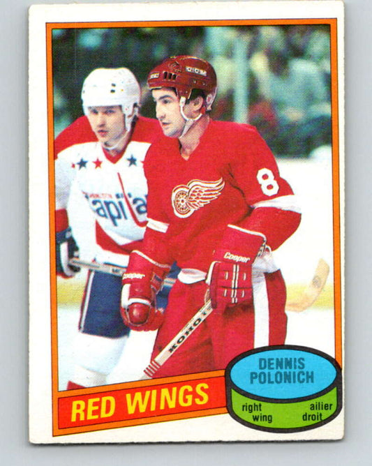 1980-81 O-Pee-Chee #54 Dennis Polonich  Detroit Red Wings  V37531